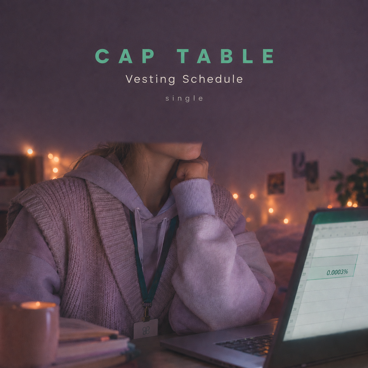 Vesting Schedule single cover art — abstract dark geometric sphere